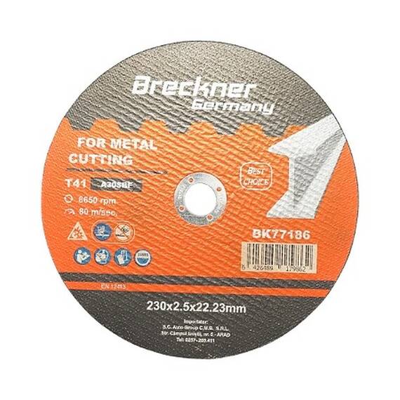 Panza disc flex pentru taiat si polizat metal T41 230x2.5x22mm  Cod: BK77186 - - Roveli