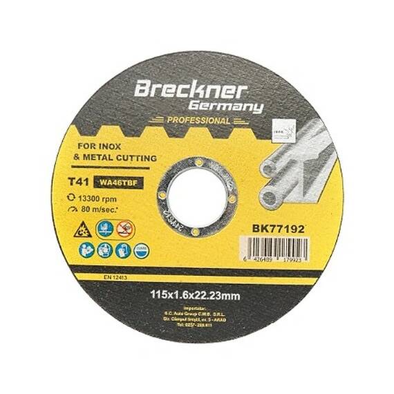 Panza disc flex pentru taiat si polizat inox T41 115x1.6x22mm  Cod: BK77192 - - Roveli