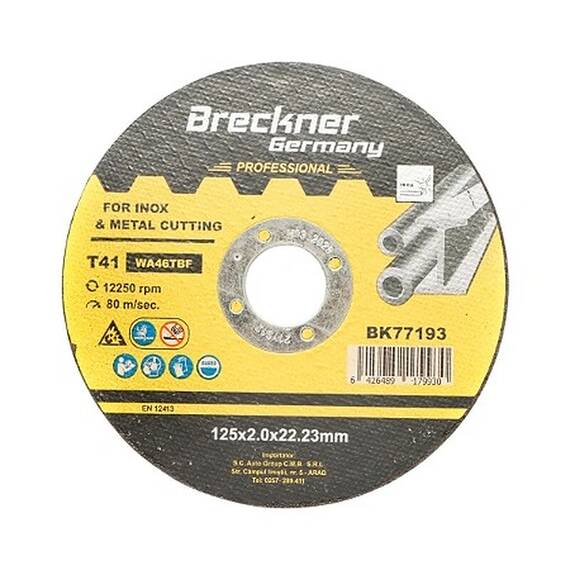 Panza disc flex pentru taiat si polizat inox T41 125x2.0x22mm  Cod: BK77193 - - Roveli