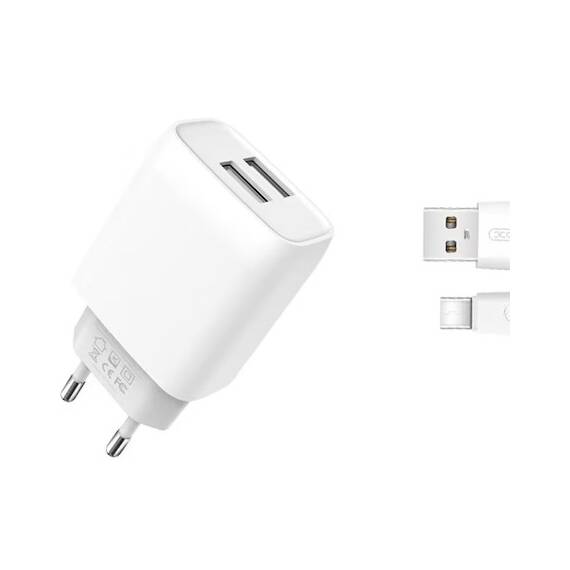 Incarcator retea USB 2.4A  cu cablu Type-C Cod:XO-L65-NB103C - - Roveli