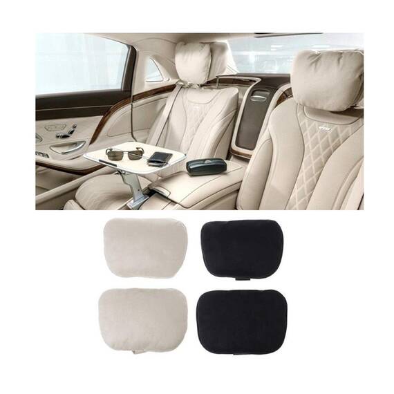Set Perne/Tetiere Auto Ultra Soft, pentru susținere gât - Bej - - Roveli