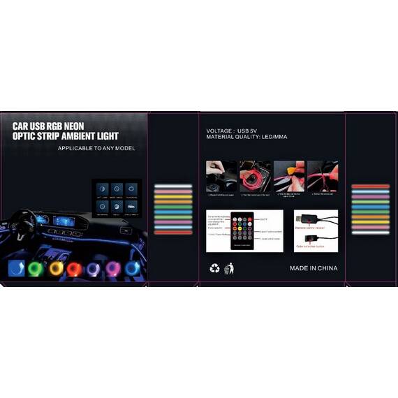Fir neon cu LED RGB conectare mufa USB si telecomanda 7 metri Cod:FIR-RGB1-7TL - - Roveli