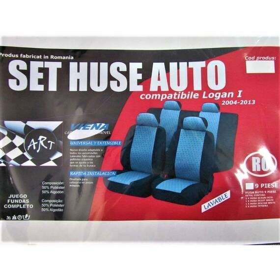 Husa auto compatibile DUSTER 2018->calitate premium -Set 9 piese - ADK03SSEL - - Roveli