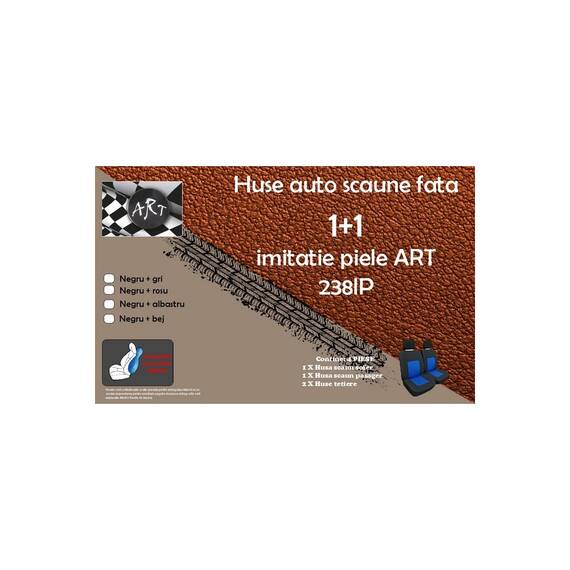 Huse din imitatie piele 1+1 Cod:ART238IP - Negru + Gri - - Roveli