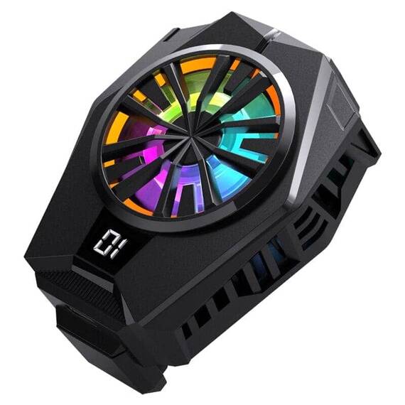 Cooler cu suport telefon CL8, RGB, LED - - Roveli