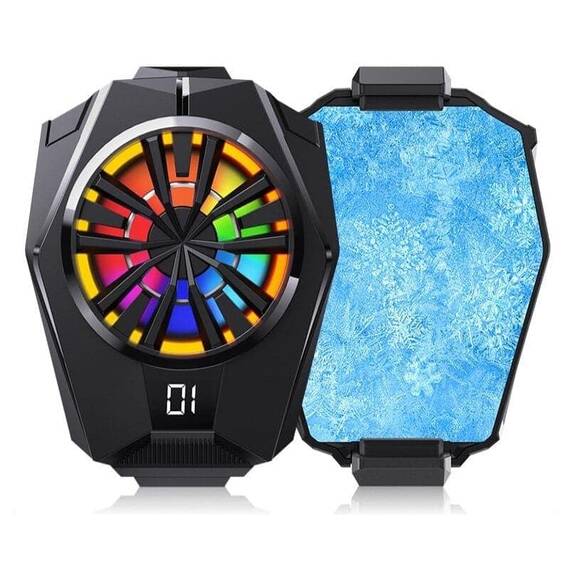 Cooler cu suport telefon CL8, RGB, LED - 3- Roveli