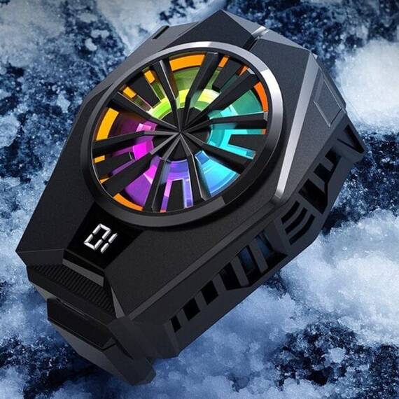 Cooler cu suport telefon CL8, RGB, LED - 8- Roveli