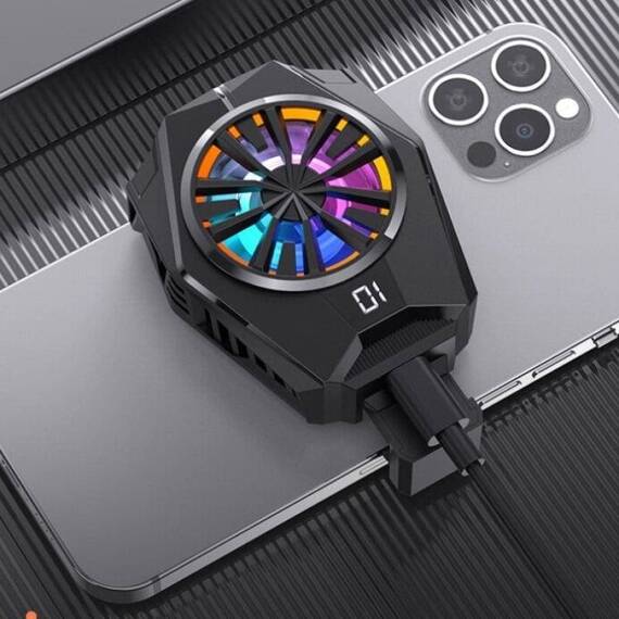 Cooler cu suport telefon CL8, RGB, LED - 9- Roveli