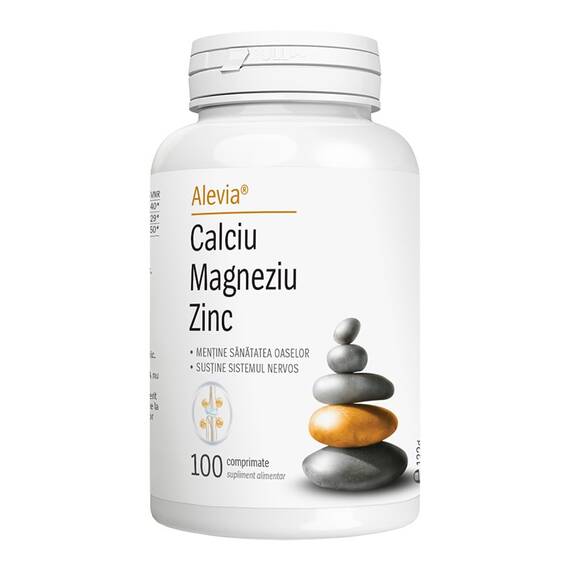 Calciu Magneziu Zinc 100 comprimate Alevia - - Roveli