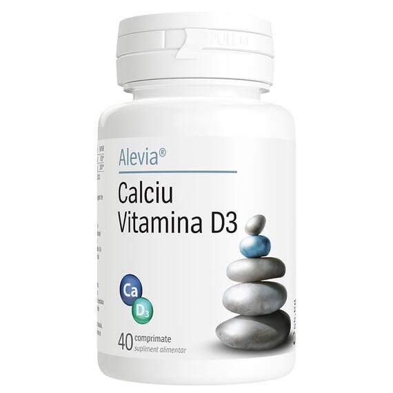 Calciu Vitamina D3 40 comprimate Alevia - - Roveli