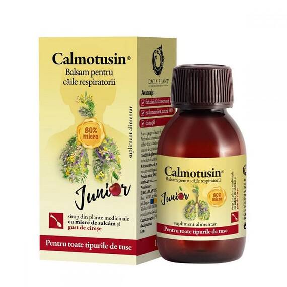 Calmotusin Junior Sirop cu Gust de Cirese 100 ml Dacia Plant - - Roveli