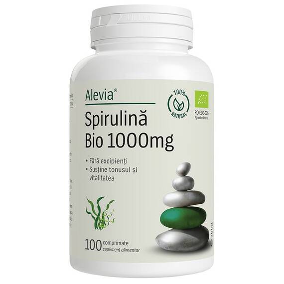 Spirulină Bio 1000mg 100 comprimate Alevia - - Roveli