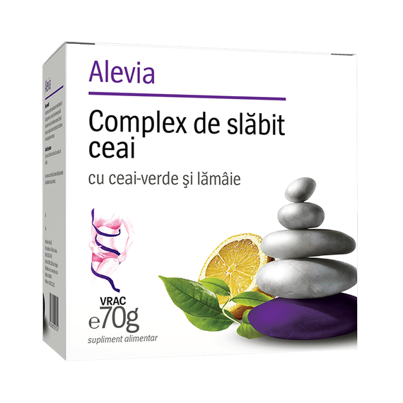 Complex de Slăbit cu Ceai Verde și Lămâie Vrac 70 g Alevia - - Roveli