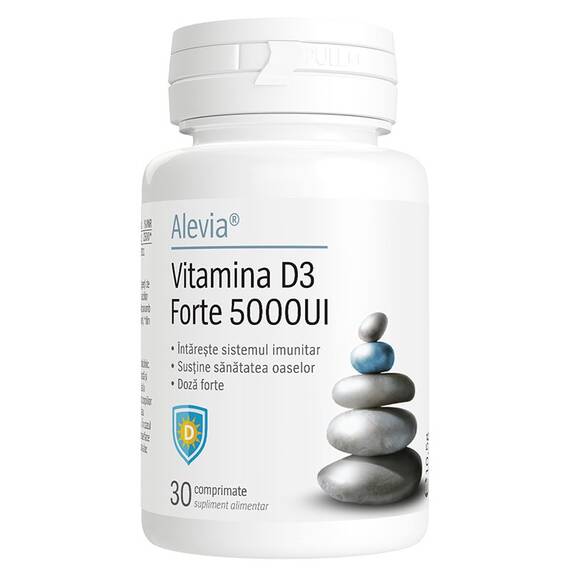 Vitamina D3 Forte 5000UI 30 comprimate Alevia - - Roveli