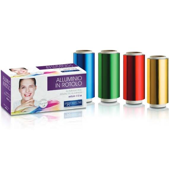 Folie aluminiu coafor, Culoare (217): Bleu - - Roveli