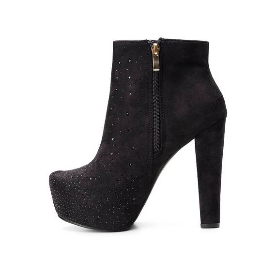 Botine dama cu toc inalt si platforma din piele ecologica Negre Dorotea, Culoare (12): Negru, Marime (12): 35 - 3- Roveli