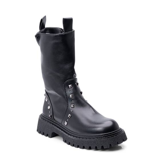 Ghete dama lungi cu tinte din piele ecologica Negre Blanca, Culoare (12): Negru, Marime (12): 36 - 3- Roveli
