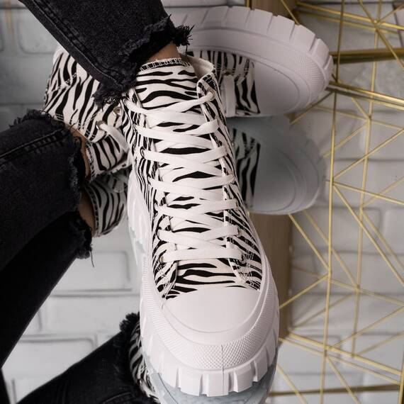 Sneakers dama din material textil Rihanna, Culoare (12): Zebra, Marime (12): 38 - 4- Roveli Sneakers dama din material textil Rihanna, Culoare (12): Zebra, Marime (12): 38 - 4- Roveli