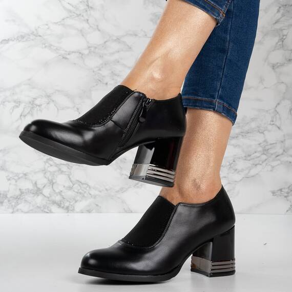 Botine scurte Noella, Culoare (12): Negru, Marime (12): 36 - 5- Roveli