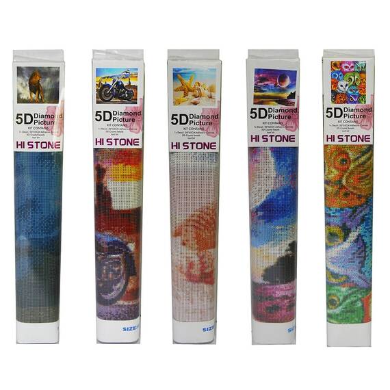 Set mozaic 5D cu diamante IO09, 10 modele, 50 x 65 cm - 2- Roveli