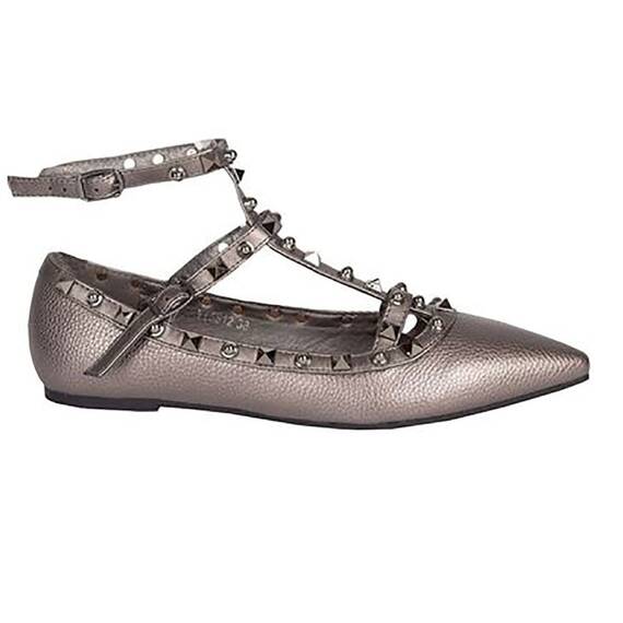 Balerini de dama cu barete YT5512-G, Culoare (12): Gri, Marime (12): 36 - 4- Roveli