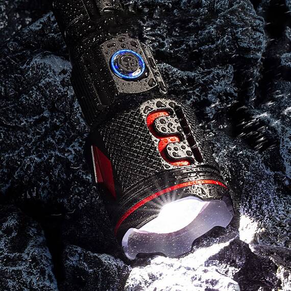 Lanterna LED 80W, zoom telescopic, reincarcabila - 8- Roveli