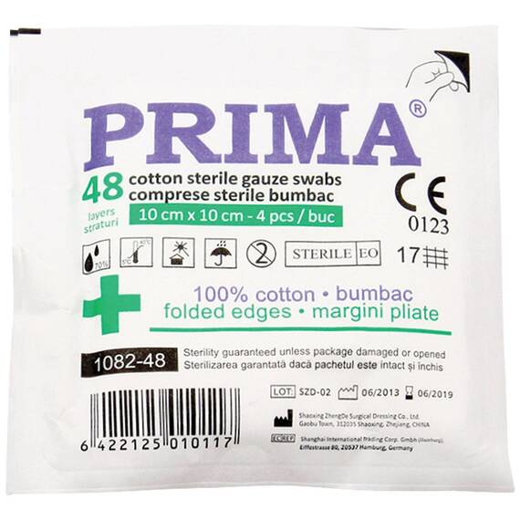 Comprese sterile tifon 10x10, 48 str pliat - - Roveli