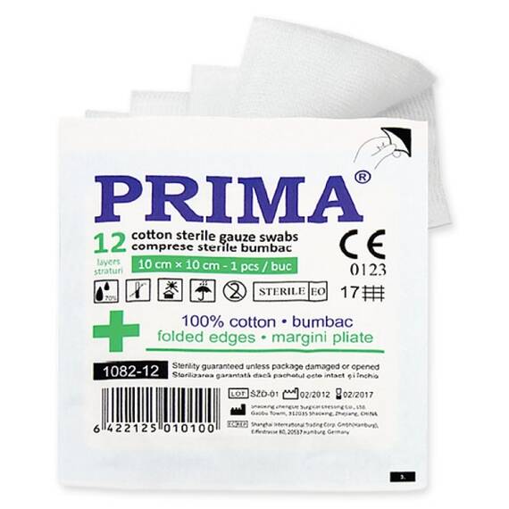 Comprese sterile tifon 10x10, 12 str pliat - - Roveli