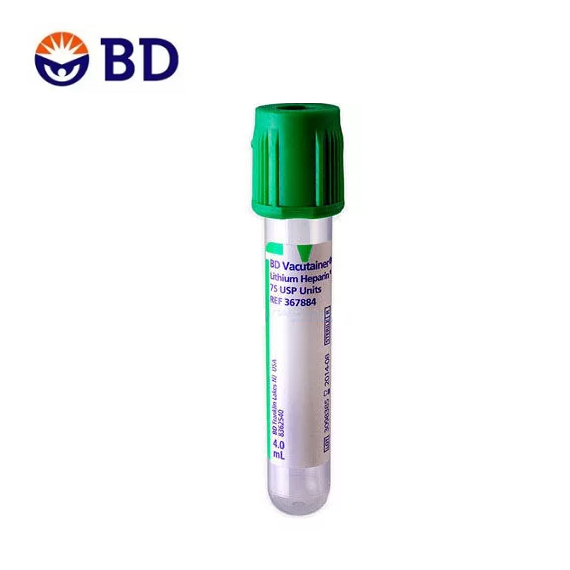 BD Vacutainer plasma Litiu Heparina dop verde 4 ml - - Roveli