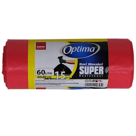 ​Saci menaj 60L Sano Optima Super- ROSII - - Roveli