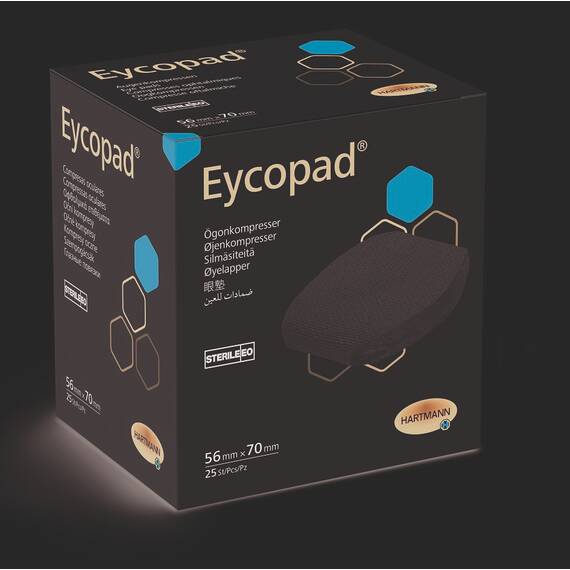 Comprese oculare sterile EYCOPAD Hartmann, Marime (217): 7 cm x 8.5cm - - Roveli