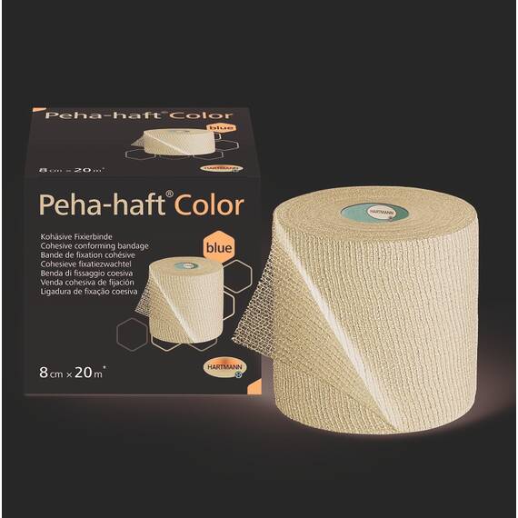 PEHA-HAFT Color bandaj elastic-albastru, Marime (217): 10cm x 20 M - - Roveli