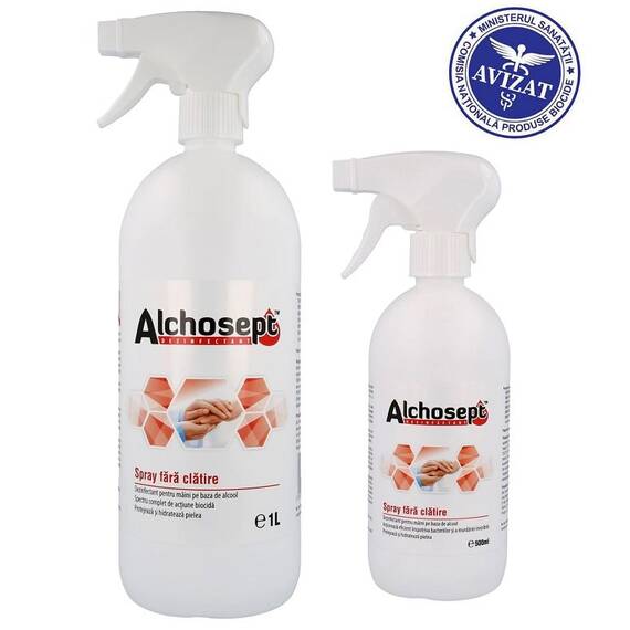 Dezinfectant spray pentru maini si tegumente Alchosept, Marime (217): 1 L - - Roveli