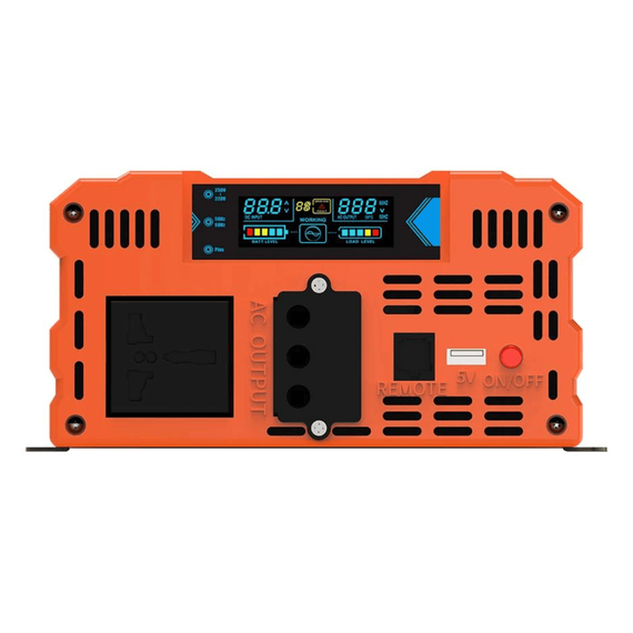 Invertor sinus pur 3000W, DC12V/AC230V, USB, ecran LCD - 9- Roveli