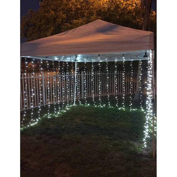 Instalatie tip perdea luminoasa, 3x3m, 400LED, diverse culori - 4- Roveli