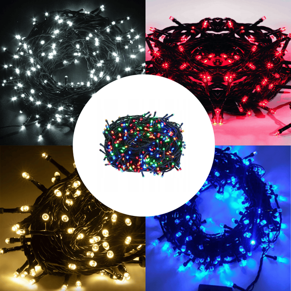 Instalatie pom de Craciun rola, 500 LED, 100m, diverse culori - 3- Roveli