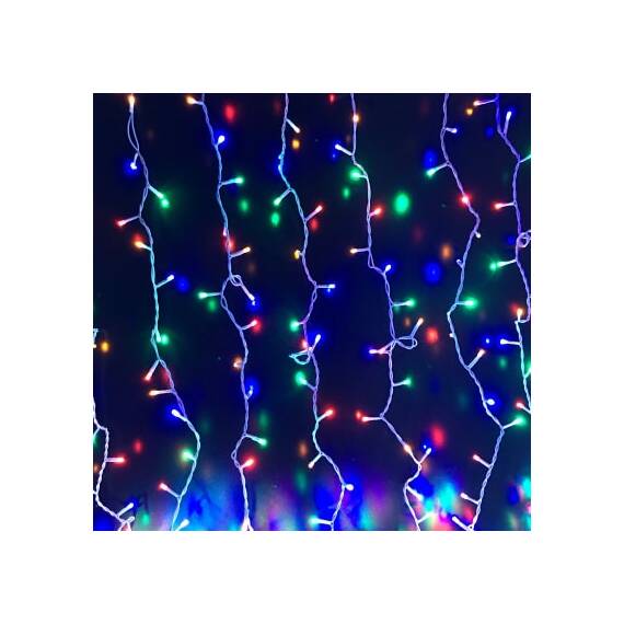 Instalatie perdea exterior, 3x3m, 300LED V8, diverse culori - - Roveli