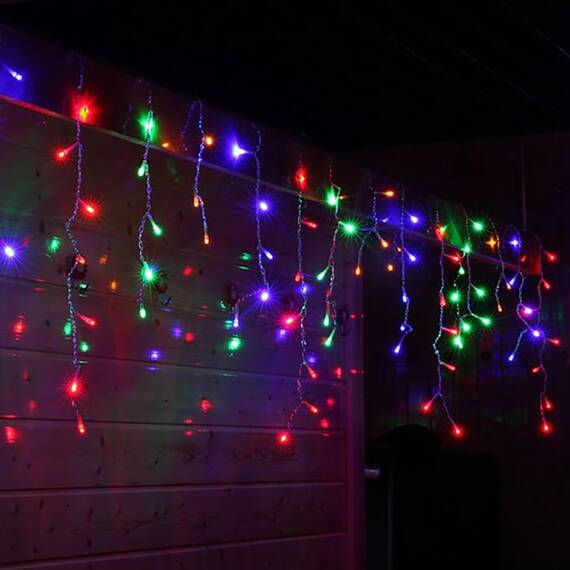 Instalatie turturi 3m, 120LED V8, multicolor, flash - 4- Roveli