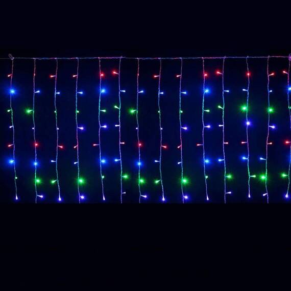 Instalatie tip perdea, exterior, 3x1m, 300 LED V8, cablu alb - 4- Roveli