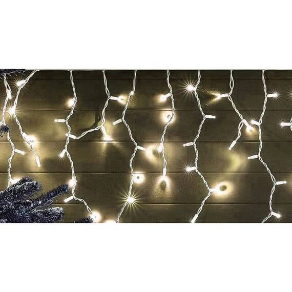 Instalatie tip perdea, exterior, 3x1m, 300 LED V8, cablu alb - 7- Roveli