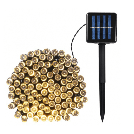 Instalatie Craciun solara, 30 m, 300LED, alb cald - 2- Roveli