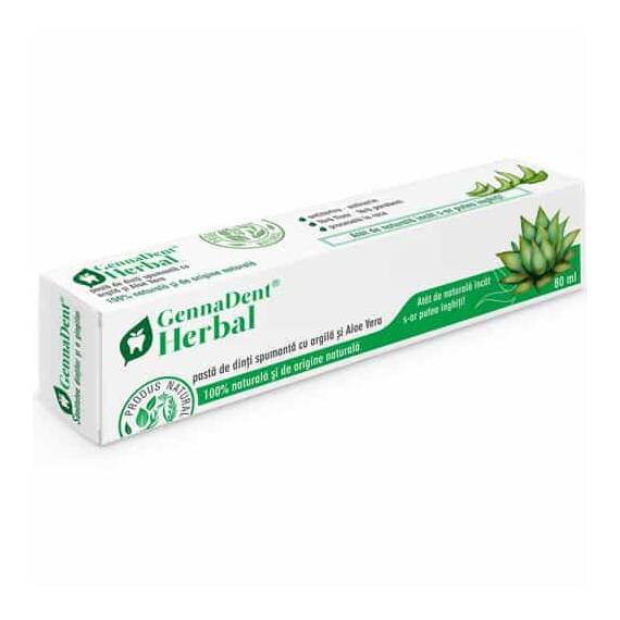 Pasta Dinti  GennaDent Herbal Spumanta, 80ml, Viva Natura - - Roveli