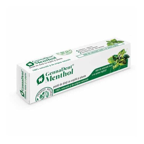 Pasta Dinti GennaDent Menthol, 80ml, Viva Natura - - Roveli