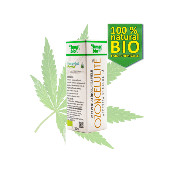 Ulei ozonat pentru ingrijirea pielii afectata de celulita, 20 ml, HempMed Pharma - - Roveli
