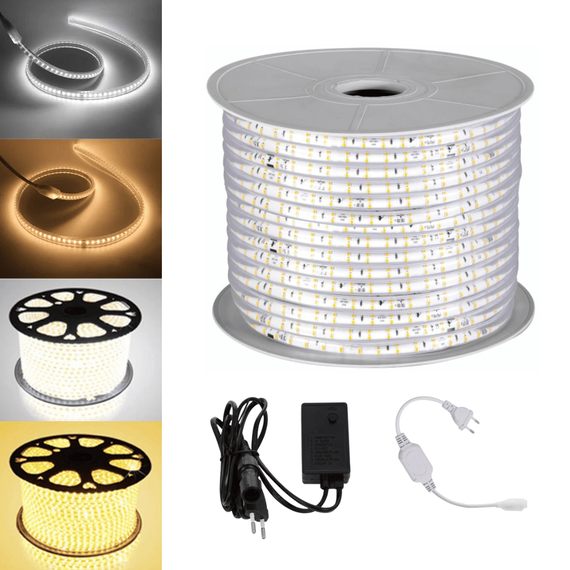 Instalatie tip banda LED, 100m, 220V, controller, alb rece/cald - 3- Roveli