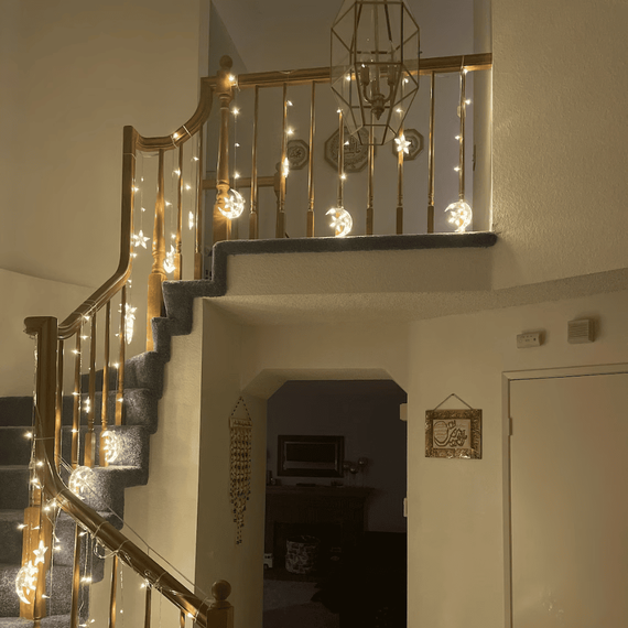 Instalatie de Craciun LED, stele cu luna, interconectabila, 3x1m - 4- Roveli