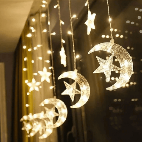 Instalatie de Craciun LED, stele cu luna, interconectabila, 3x1m - 5- Roveli