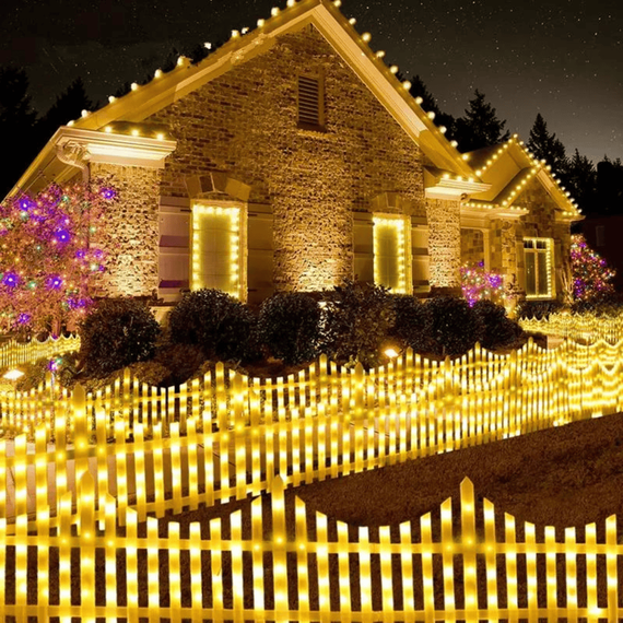 Gard iluminat tip piramida, interconectabil, 3m, 160LED, 2 modele - - Roveli
