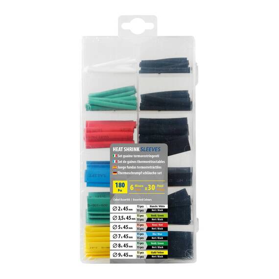 Set tuburi termocontractibile pentru cabluri, 180 piese - 4- Roveli
