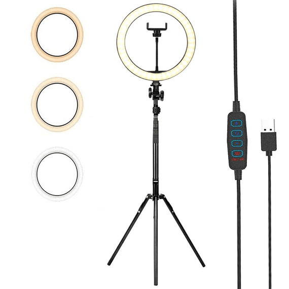 Lampa circulara cu trepied, 3 faze lumina, 18 inch - 5- Roveli